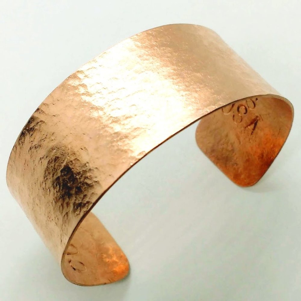 Hammered Copper Artisan Cuff - USA Made